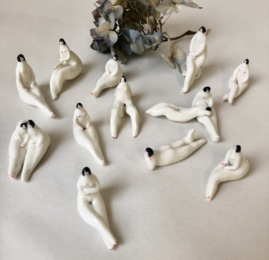 Tiny Ladies - Porcelain by Rebecca Edelman